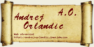 Andrej Orlandić vizit kartica